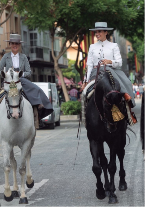 The women displaying their beauty and elegance, as well as their mastery in the equestrian discipline.
