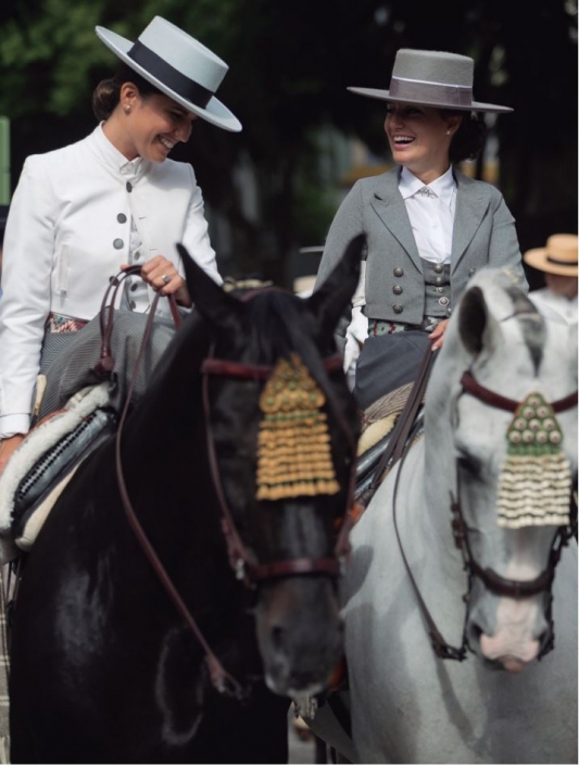 Two beautiful horsewomen enjoying Fuengirola on Horseback IV.