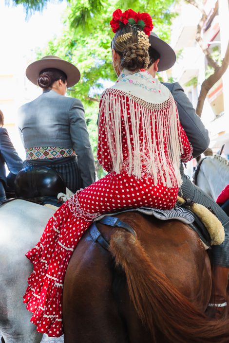 Una de las flamencas que mejor lució a la grupa en la IX Fuengirola a Caballo